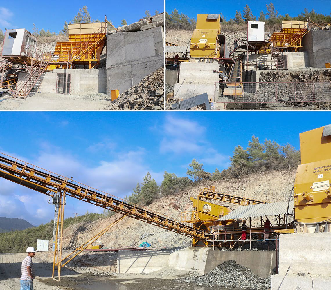 90 Crushing screening plant how many tons stone is break per hour?