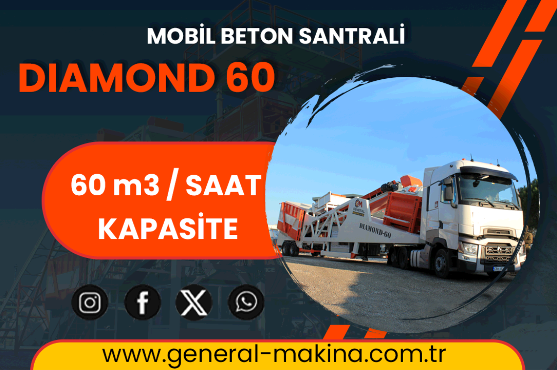 Diamond 60 m3 Mobil Beton Santrali İhracatı