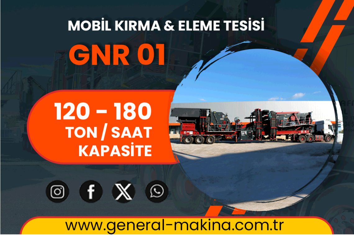 General 01 Mobil Konkasör Tesisi Tunus Yolunda
