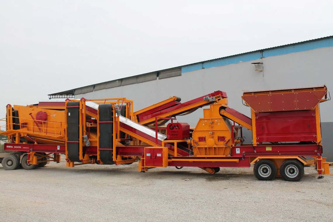 G-MTK 130 Mobil Taş Kırma Eleme tesisi Van Yolunda