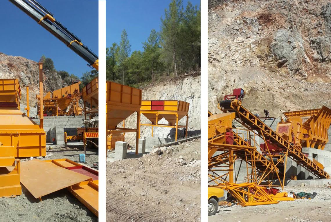 Kalker Kırma Tesisi Kurulumu Devam Ediyor - Muğla