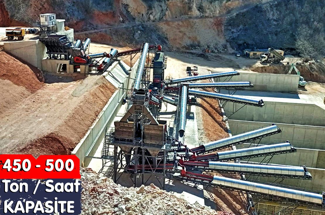 Saatte 500 Ton Kapasiteli Taş Kırma Eleme Tesisi Montajı