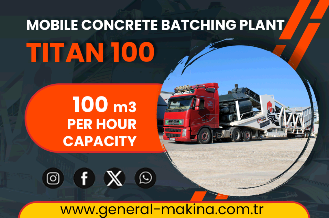 تصدير محطة خلط الخرسانة المتنقلة Titan 100 - الجزائر