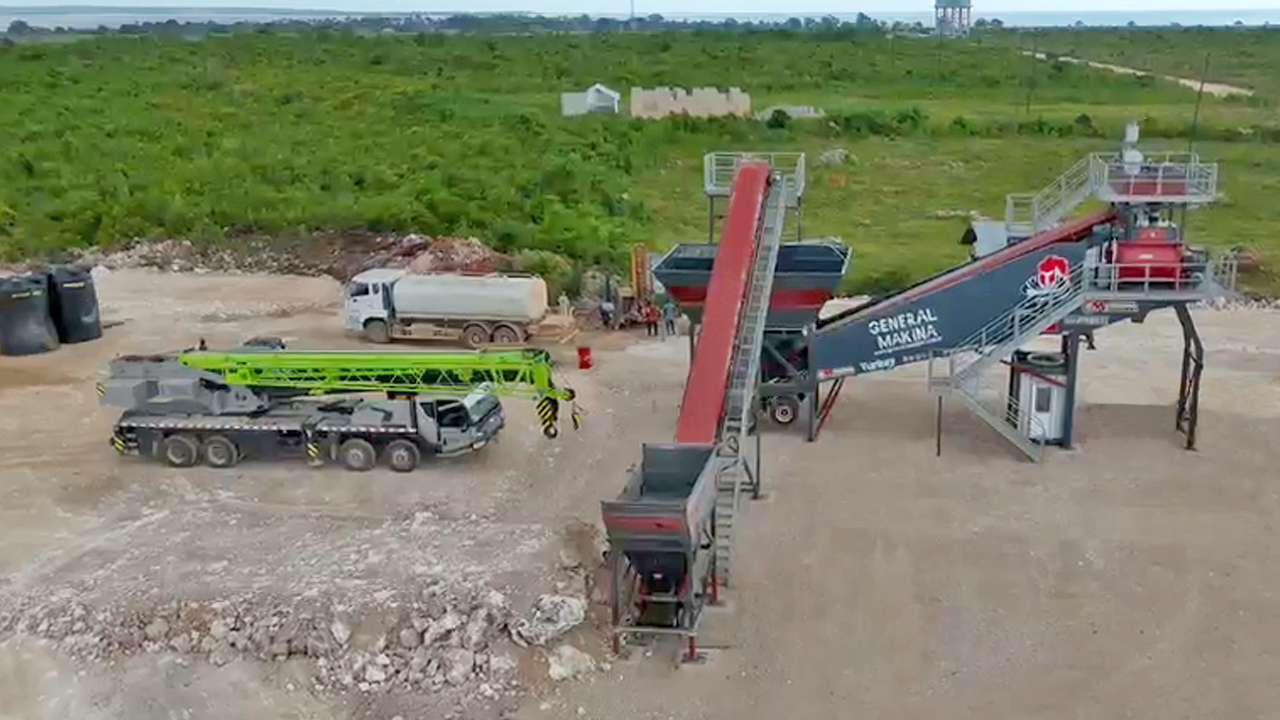 Titan 100 Mobile Concrete Batching Plant - Tanzania