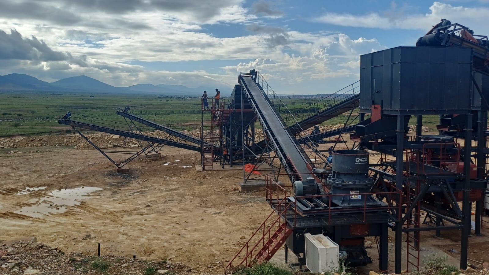 Usine de concassage et de Criblage de basalte en Éthiopie